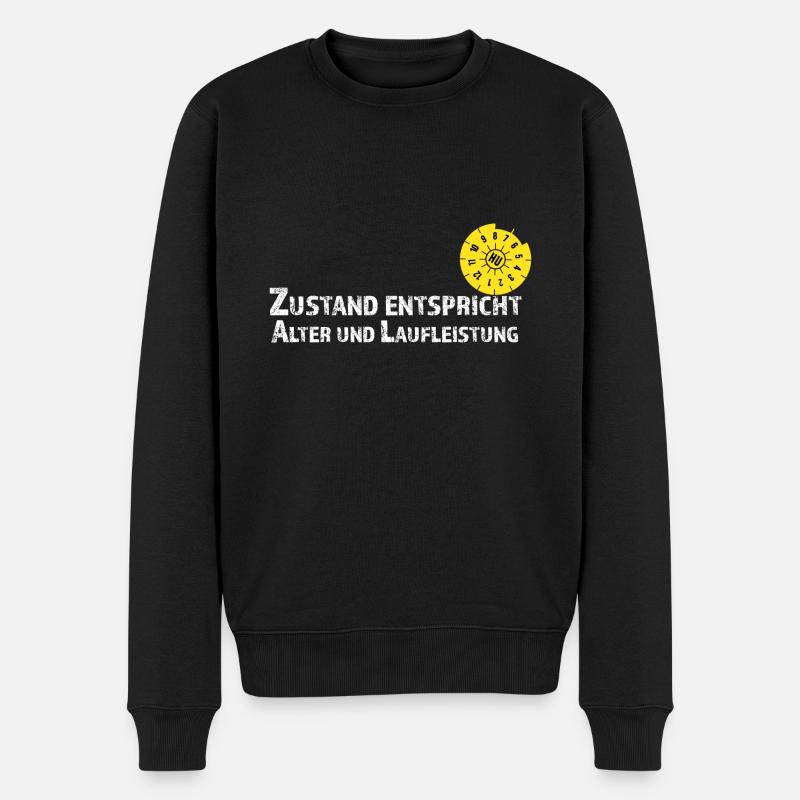 TÜV Zustand entspricht Alter - Männer Premium Bio Pullover - Schwarz