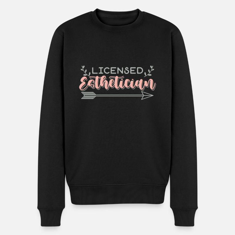 Zugelassene Kosmetikerin - Männer Premium Bio Pullover - Schwarz