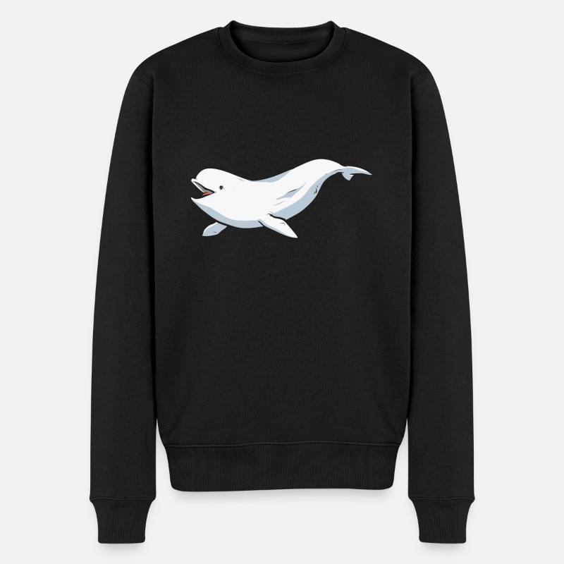 Baleine blanche Béluga - Pull Premium bio Homme - noir