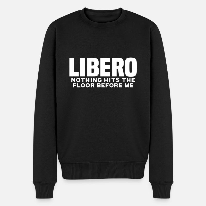 Libero, Nothing Hits The Floor Before Me 8 - Männer Premium Bio Pullover - Schwarz