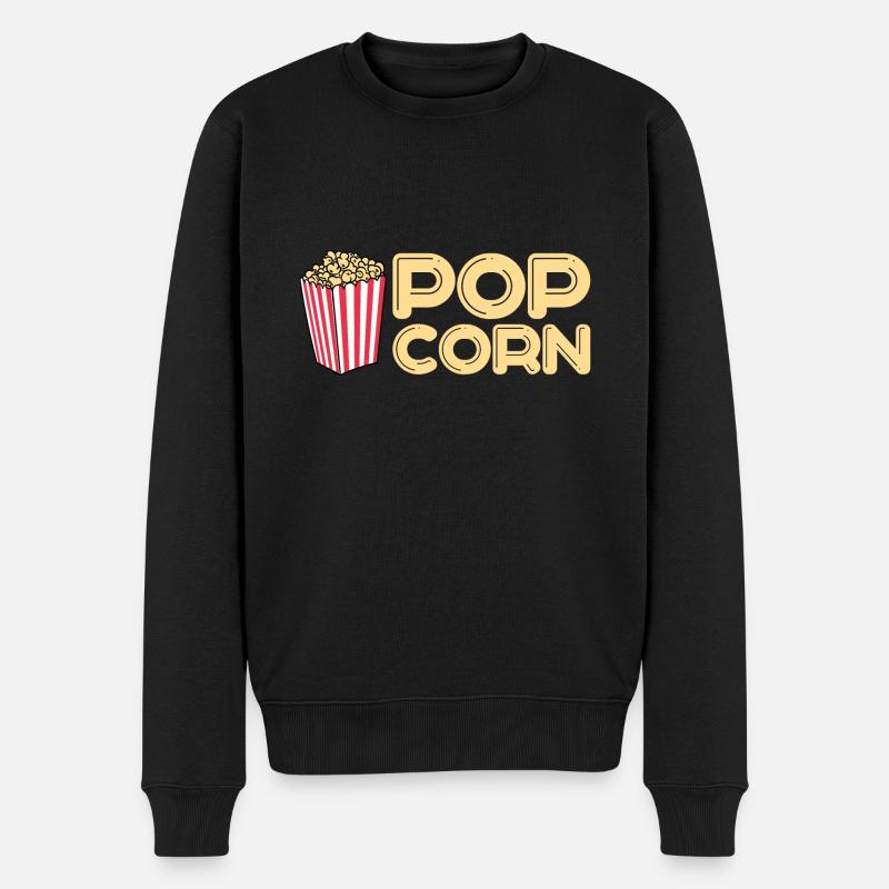 Popcorn - Männer Premium Bio Pullover - Schwarz