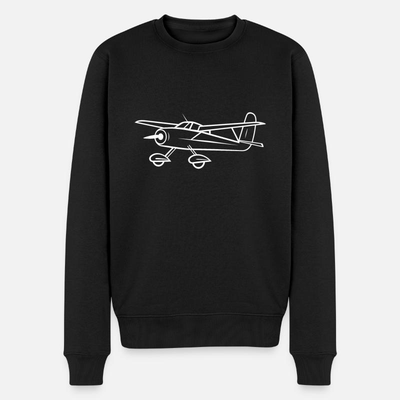 Avion ulm - Pull Premium bio Homme - noir