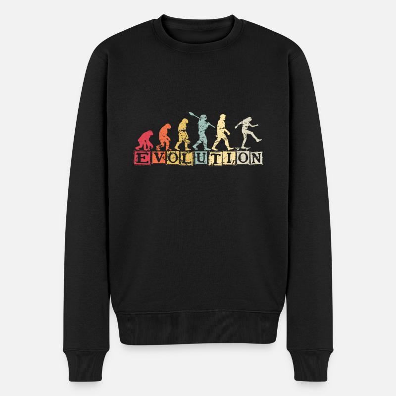 Evolution Skateboarding Skate Retro Streetwear - Männer Premium Bio Pullover - Schwarz