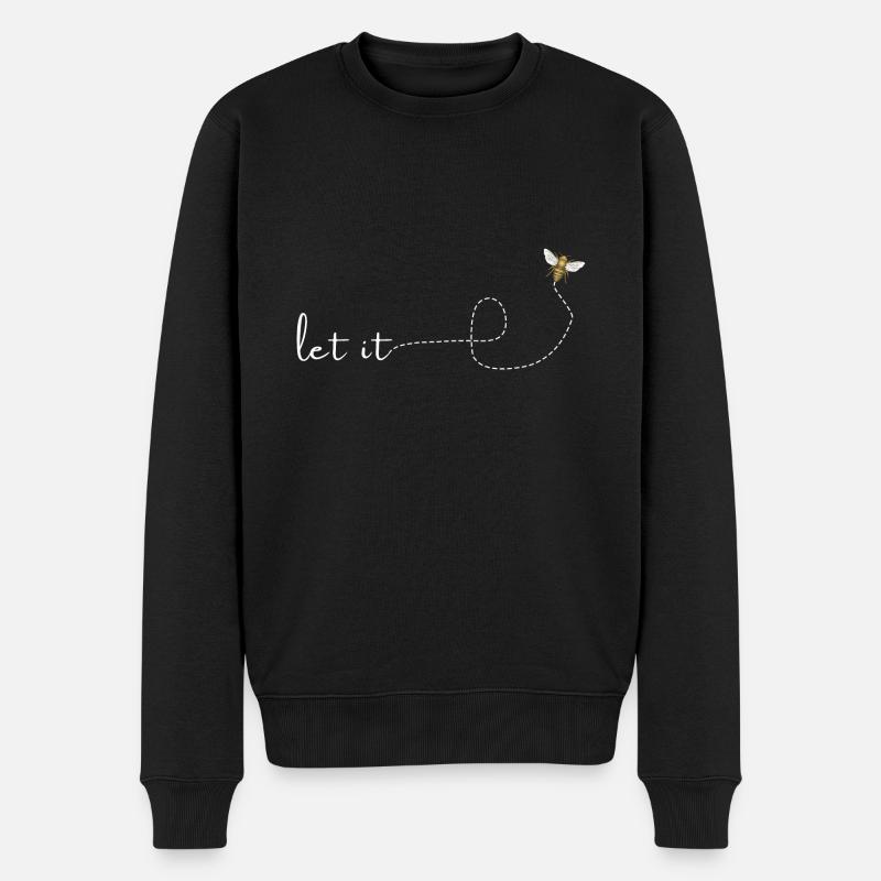 let it bee - Men's Premium Organic Jumper - black
