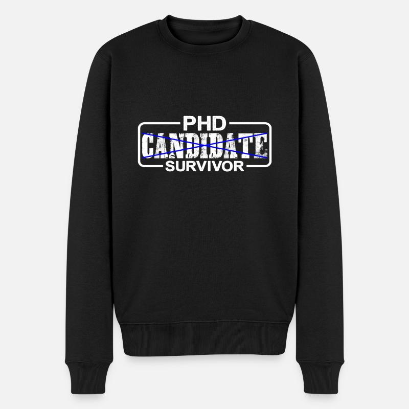 Phd Candidate Survivor 10 - Männer Premium Bio Pullover - Schwarz