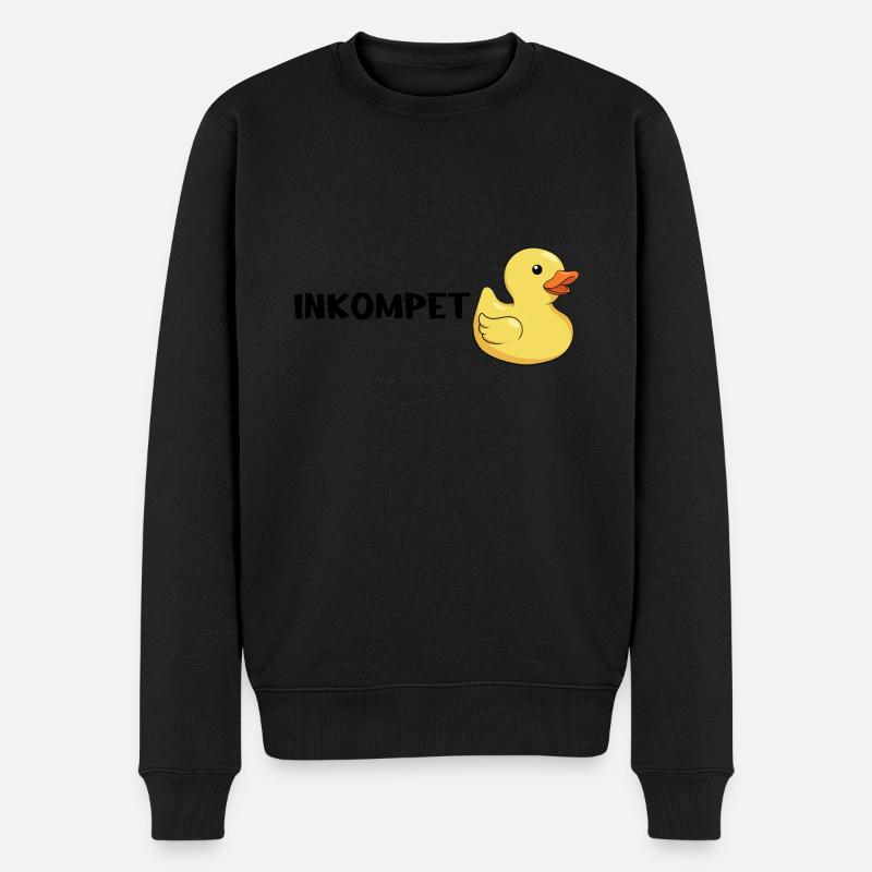 Lustig Ironie Ente Ente Sarkasmus Geschenk - Männer Premium Bio Pullover - Schwarz