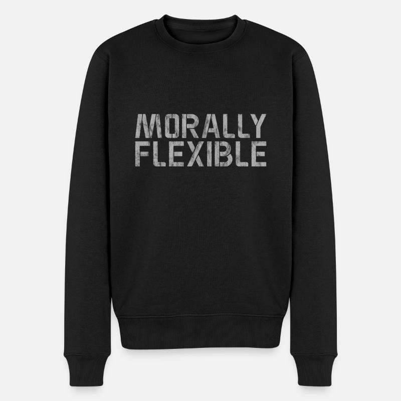 Morally Flexible 3 - Männer Premium Bio Pullover - Schwarz