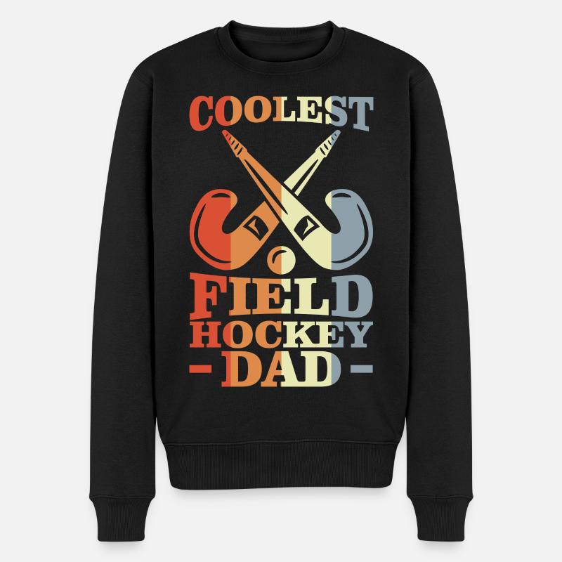 Cooler Hockey Vater - Männer Premium Bio Pullover - Schwarz