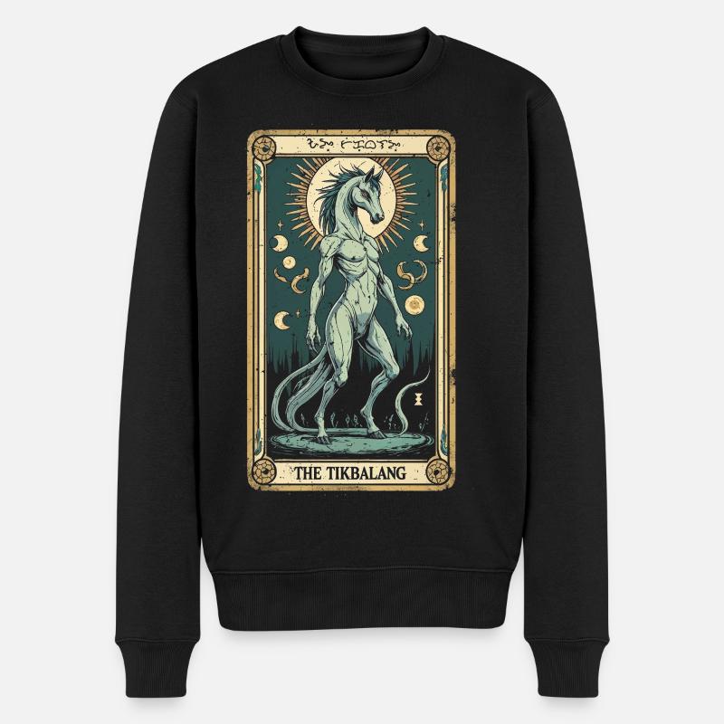 Les créatures mythologiques de Tikbalang - Pull Premium bio Homme - noir