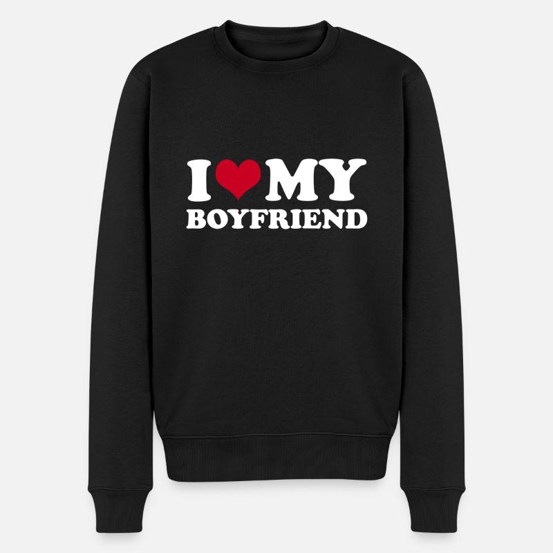 J’aime mon petit ami - Pull Premium bio Homme - noir
