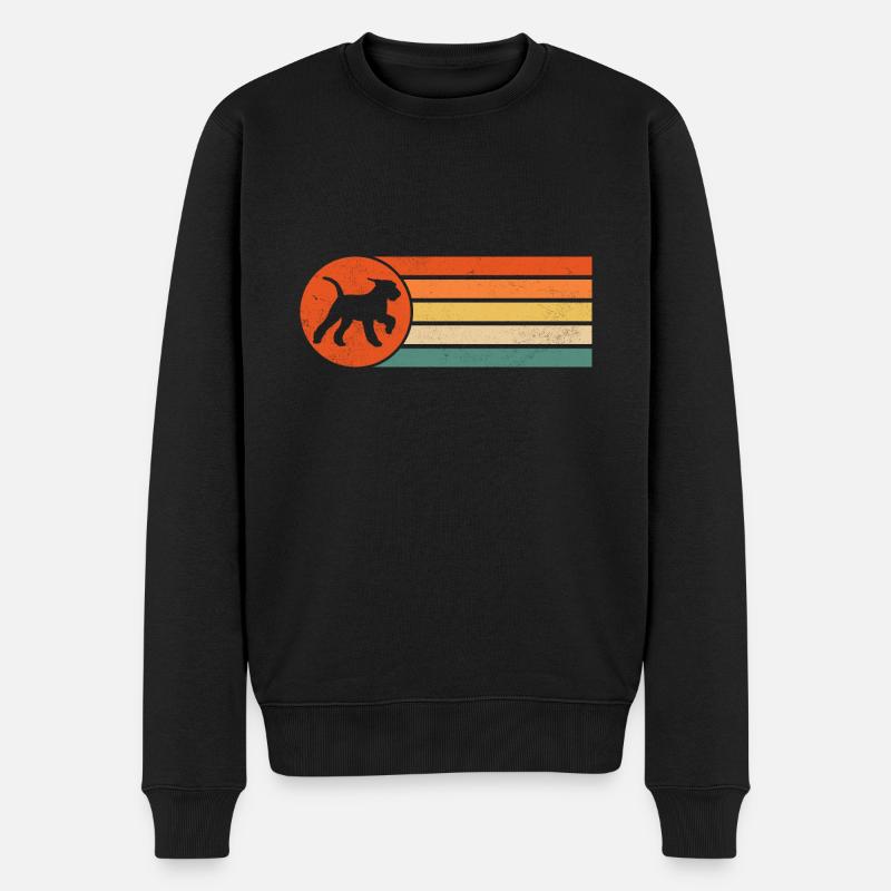 Airedale Terrier Hund - Männer Premium Bio Pullover - Schwarz