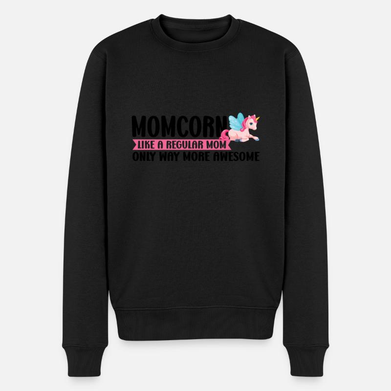 Mutter Einhorn Einhorn Mutter Oma Geschenk - Männer Premium Bio Pullover - Schwarz
