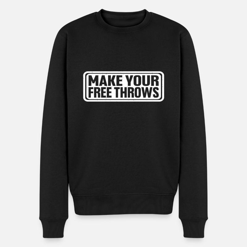Make Your Free Throws 4 - Männer Premium Bio Pullover - Schwarz