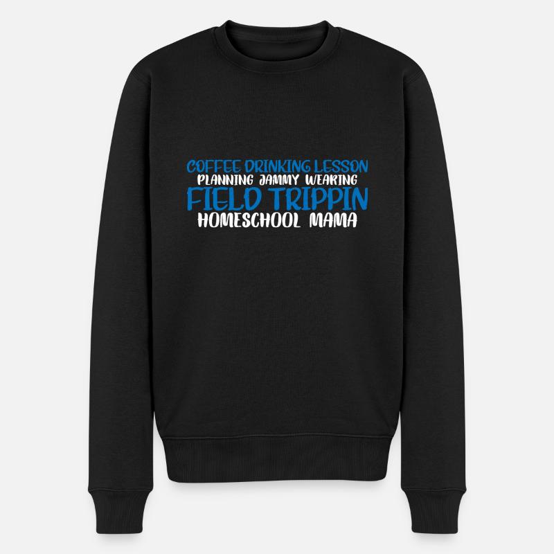 Planification de cours de consommation de café Homeschool Mama 4 - Pull Premium bio Homme - noir