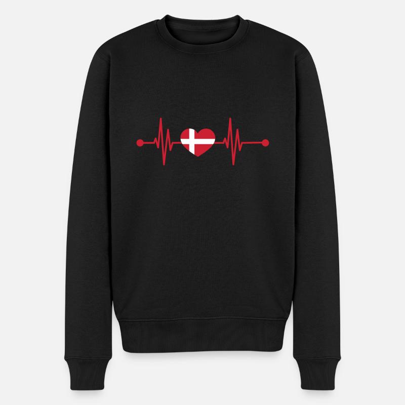 Heartbeat Scandinavie Danemark Danemark - Pull Premium bio Homme - noir