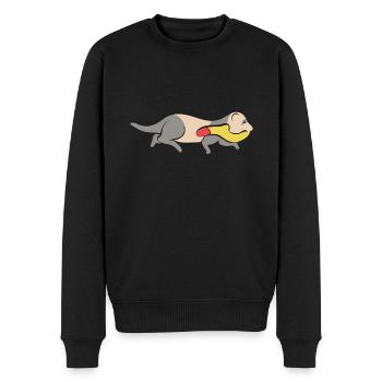 Furet, propriétaire de furet - Pull Premium bio Homme - noir - Devant - Nico (187cm)
