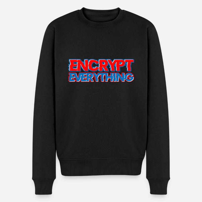 Encrypt Everything 5 - Männer Premium Bio Pullover - Schwarz
