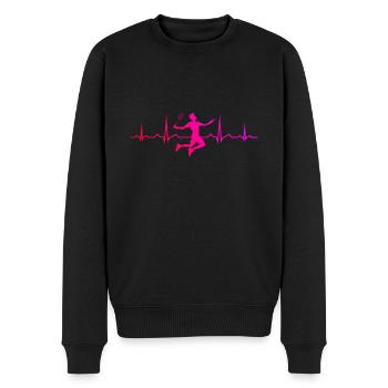 Badmintonspieler Herren Squash Badminton Federball - Männer Premium Bio Pullover - Schwarz - Vorne - Nico (187cm)