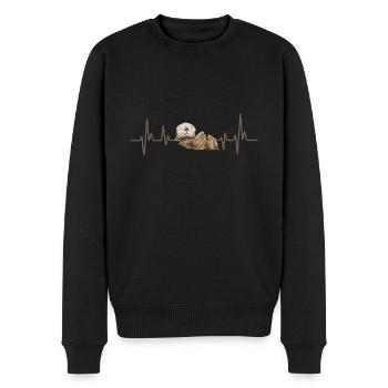 Seeotter - Männer Premium Bio Pullover - Schwarz - Vorne - Nico (187cm)