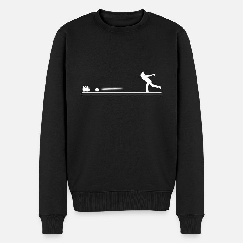 Bowling Bowler Bowlingkugel - Männer Premium Bio Pullover - Schwarz