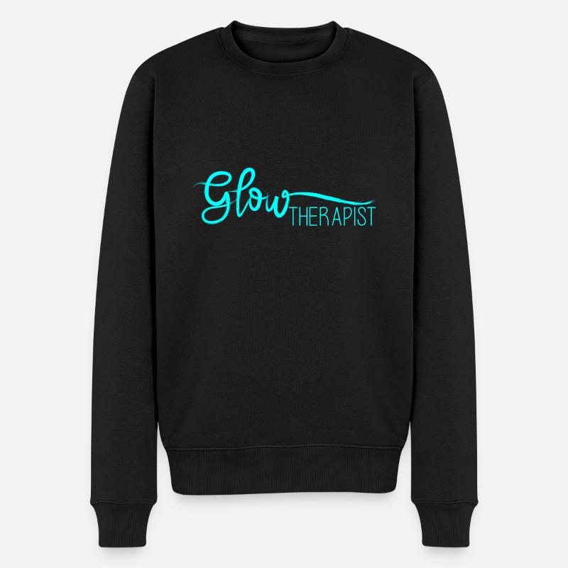 Glow Therapist 2 - Männer Premium Bio Pullover - Schwarz