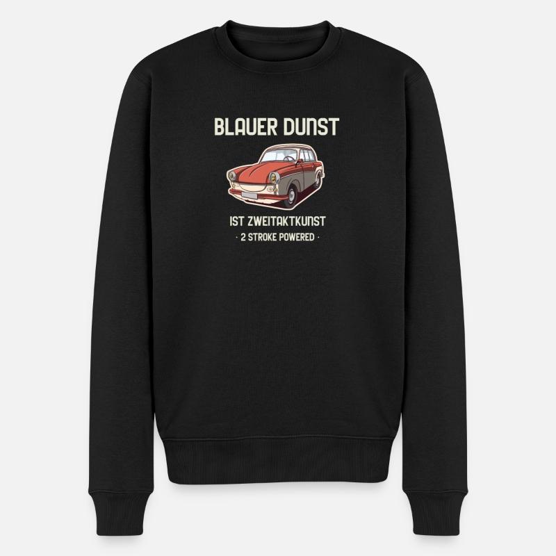 TRABI 500  500 Zweitakt 2Takt Blauer Dunst - Männer Premium Bio Pullover - Schwarz