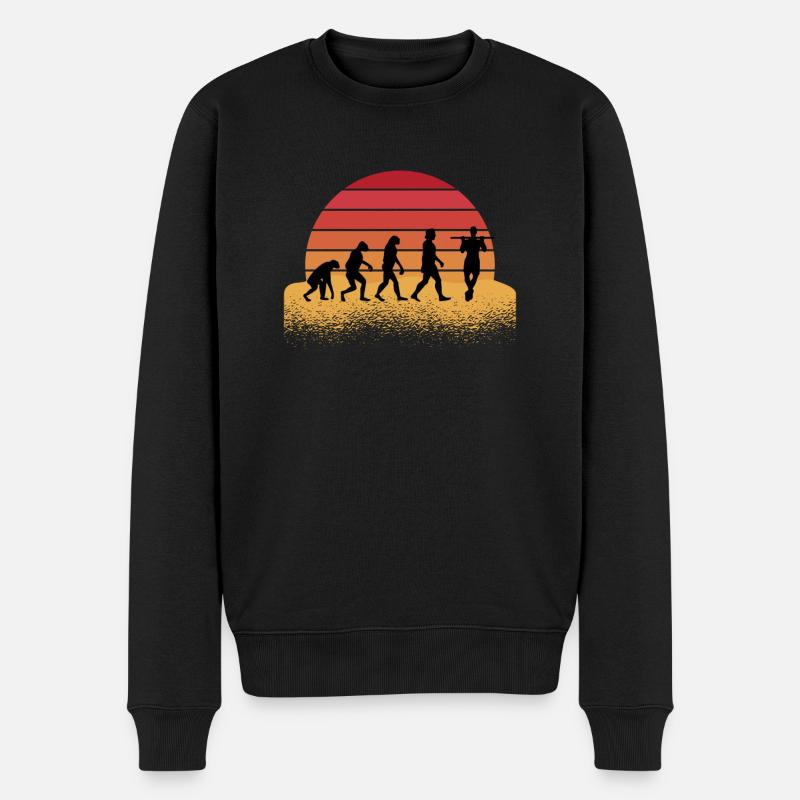 Fitness Calisthenics Evolution - Männer Premium Bio Pullover - Schwarz