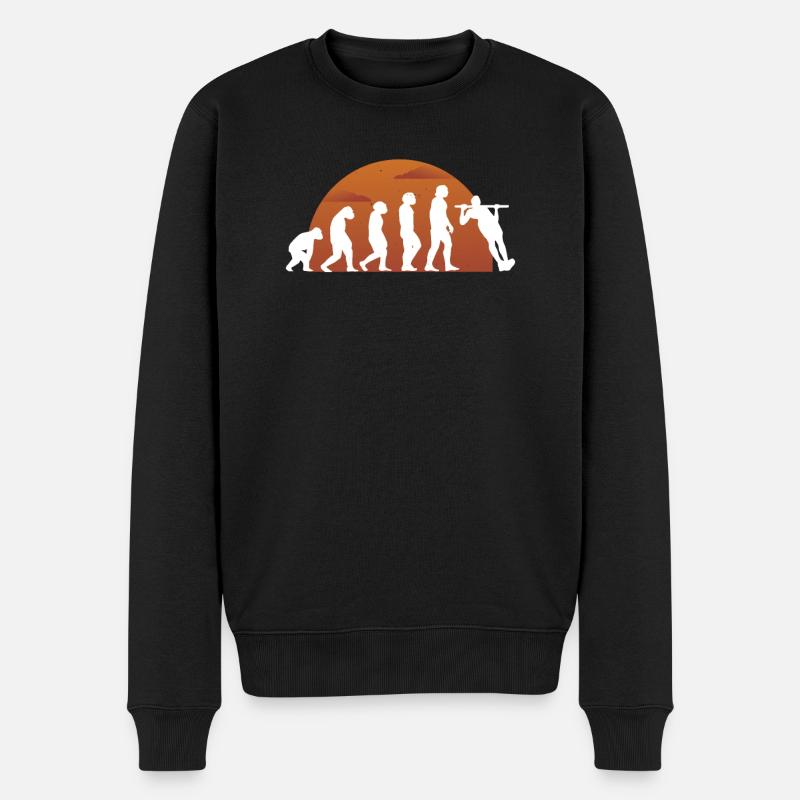 Fitness Calisthenics Evolution - Männer Premium Bio Pullover - Schwarz