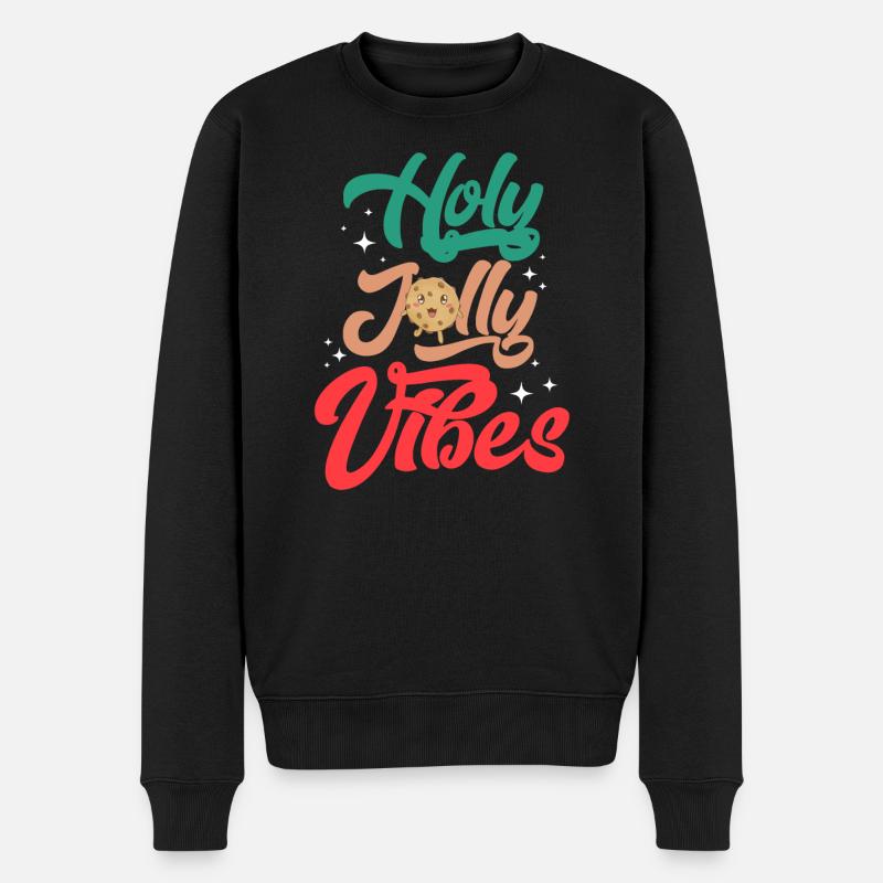 Heilige Jolly Vibes - Männer Premium Bio Pullover - Schwarz