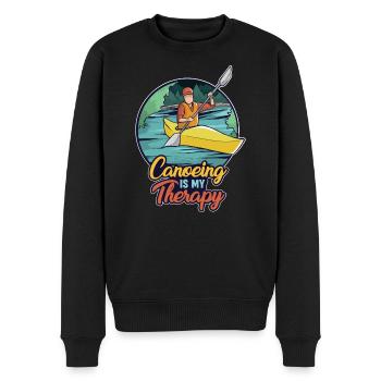Le canoë est ma thérapie - Pull Premium bio Homme - noir - Devant - Nico (187cm)