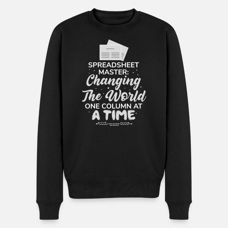 Analyste de données Spreadsheet Nerd - Pull Premium bio Homme - noir
