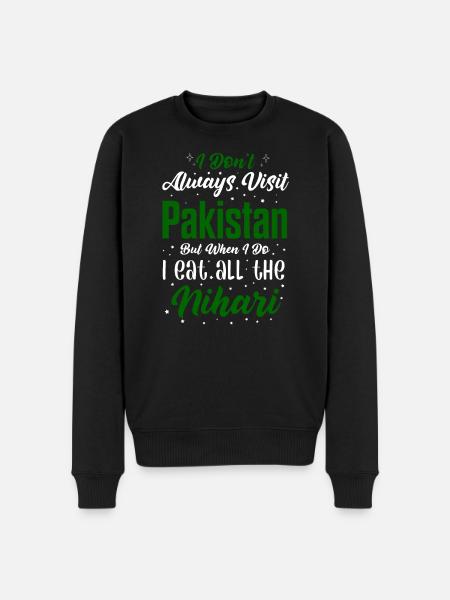 Funny Pakistan Nihari Saying - Men's Premium Organic Jumper - black