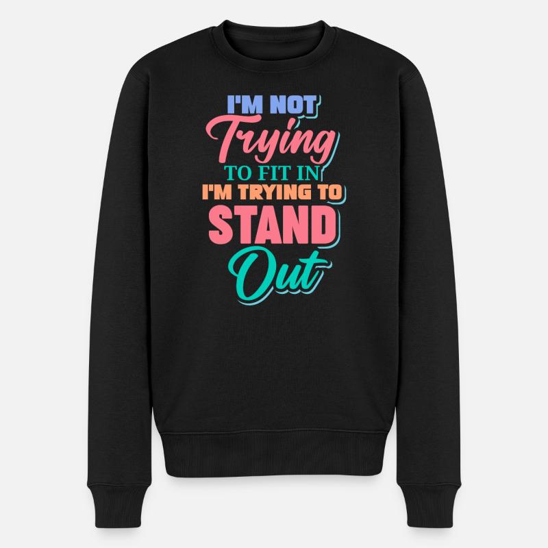 Androgyn, LGBTQI, queer, genderfluid, nicht-binär - Männer Premium Bio Pullover - Schwarz