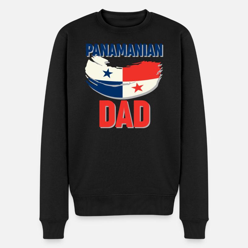 Panmanischer Vater - Männer Premium Bio Pullover - Schwarz
