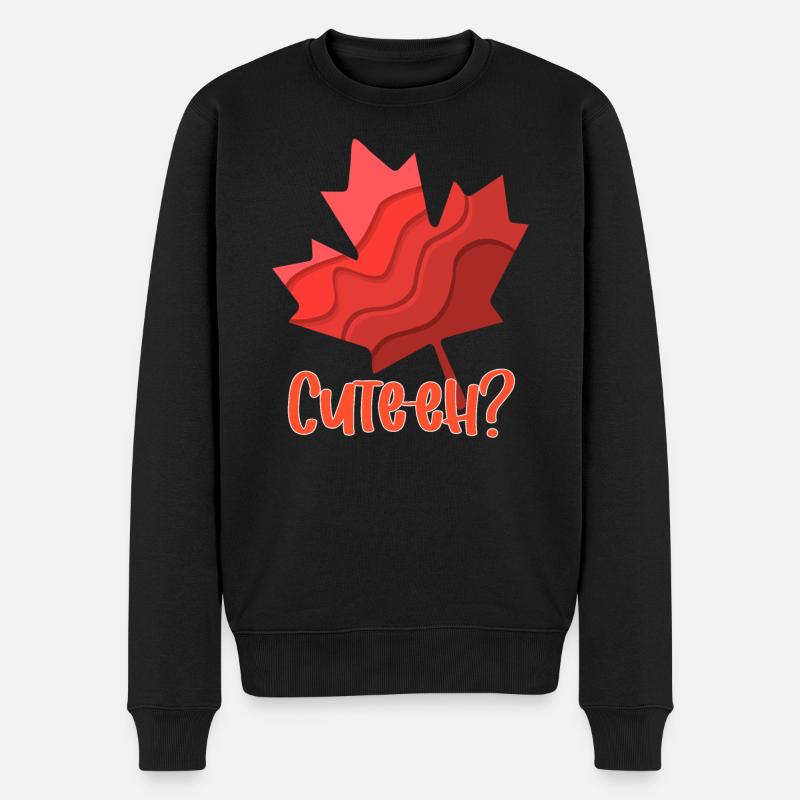 Kanada Baby Maple Leaf Niedlich-Eh - Männer Premium Bio Pullover - Schwarz