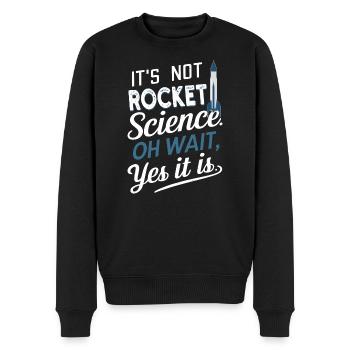 Es ist keine Raketenwissenschaft, oh warte Modellrakete - Männer Premium Bio Pullover - Schwarz - Vorne - Nico (187cm)