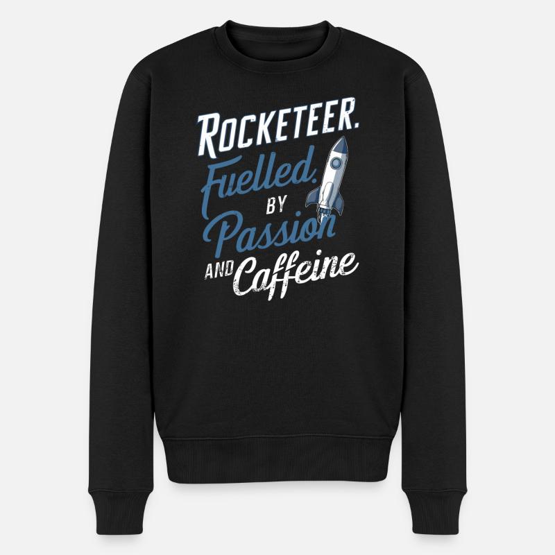 Model Rocket Builder - Men's Premium Organic Jumper - black