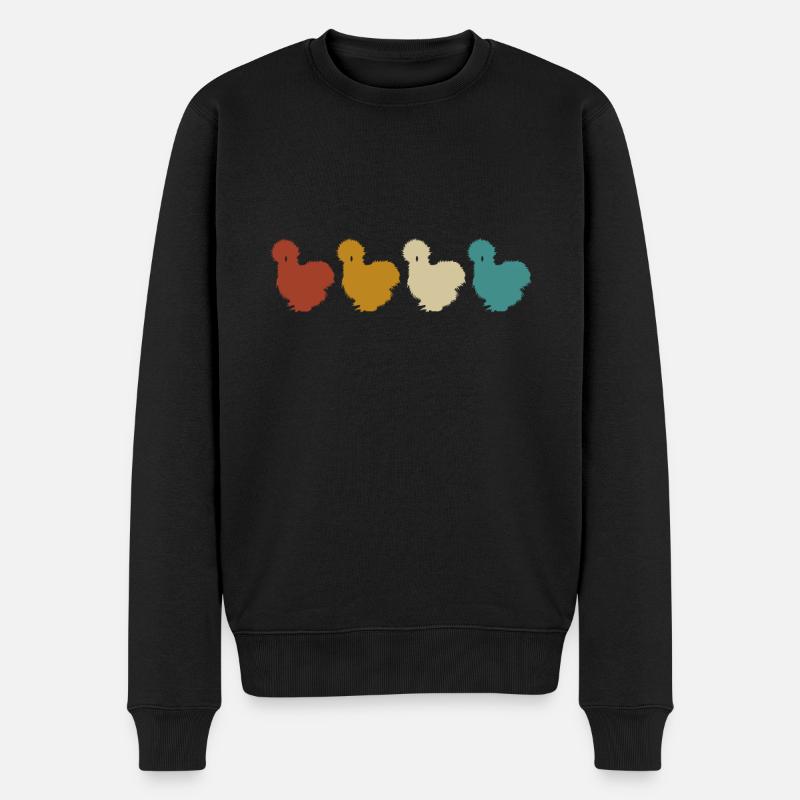 Poulets de soie Silkie Poulets - Pull Premium bio Homme - noir