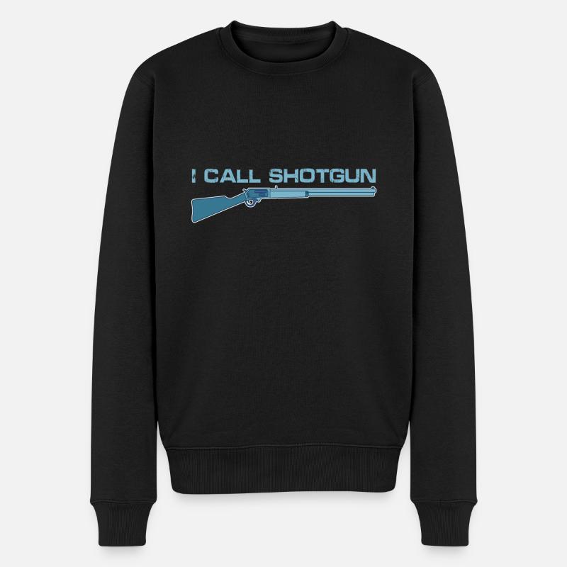 I Call Shotgun 12 - Männer Premium Bio Pullover - Schwarz