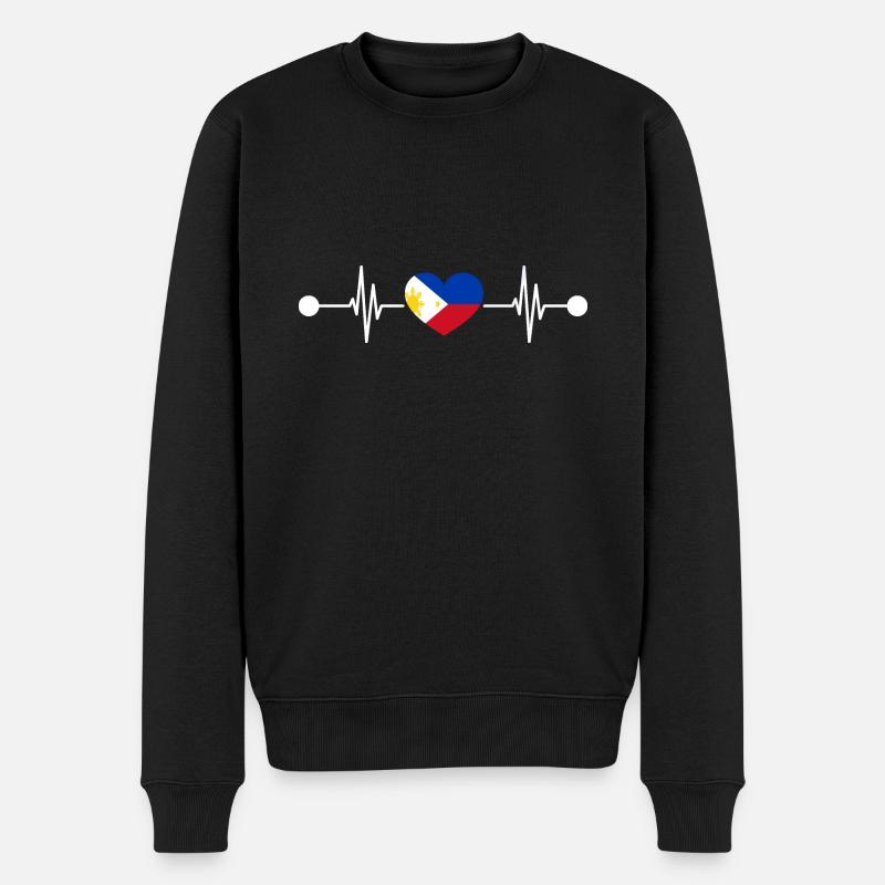 Heartbeat Philippine Philippines - Pull Premium bio Homme - noir