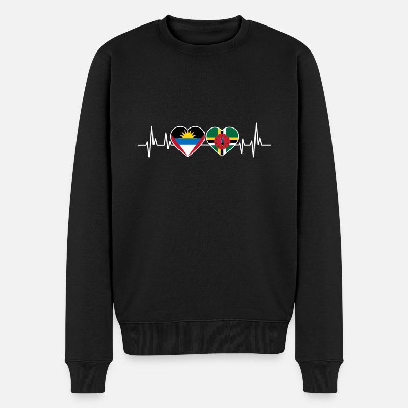 Drapeau d’Antigua-et-Barbuda - Pull Premium bio Homme - noir
