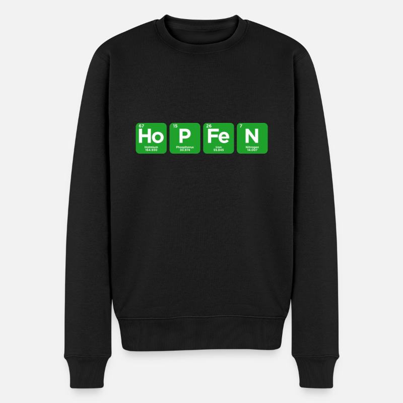 Hopfen Biertrinker - Männer Premium Bio Pullover - Schwarz