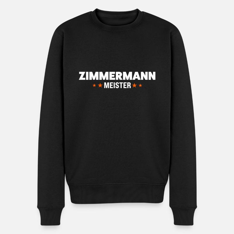 Zimmermann Meister Zimmermann Meister Geschenk - Männer Premium Bio Pullover - Schwarz