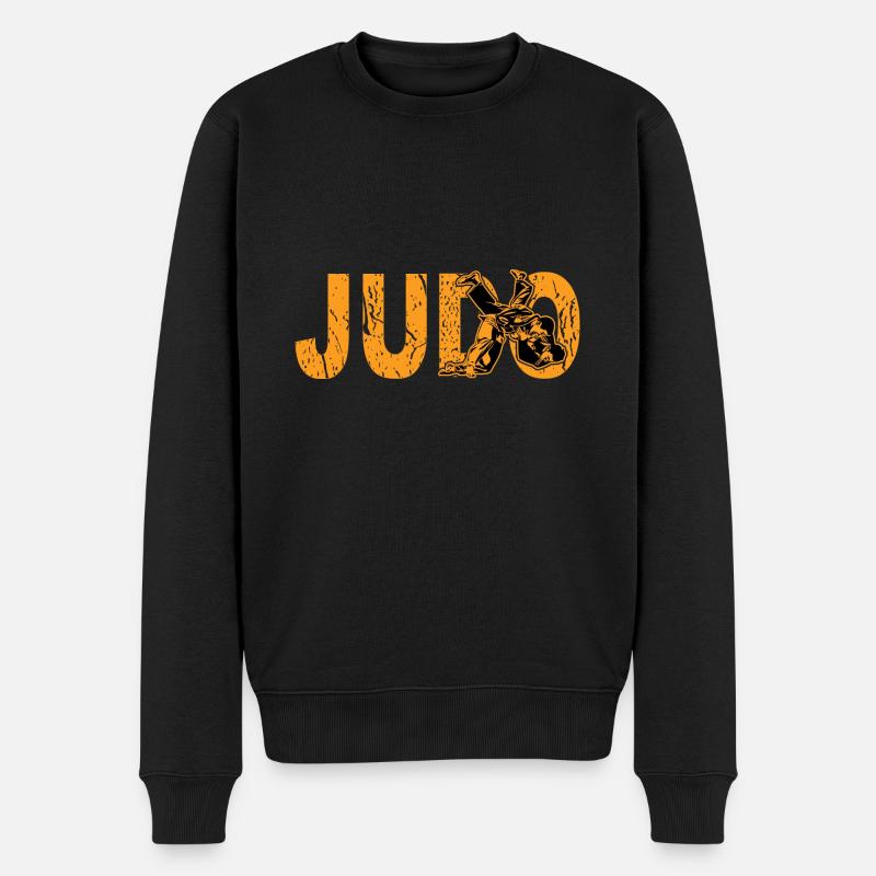 Judo - Männer Premium Bio Pullover - Schwarz