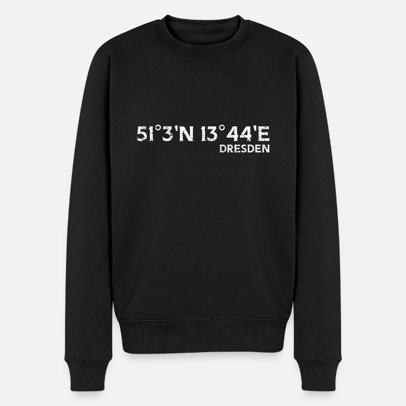 Coordonnées Souvenir de Dresde - Pull Premium bio Homme - noir