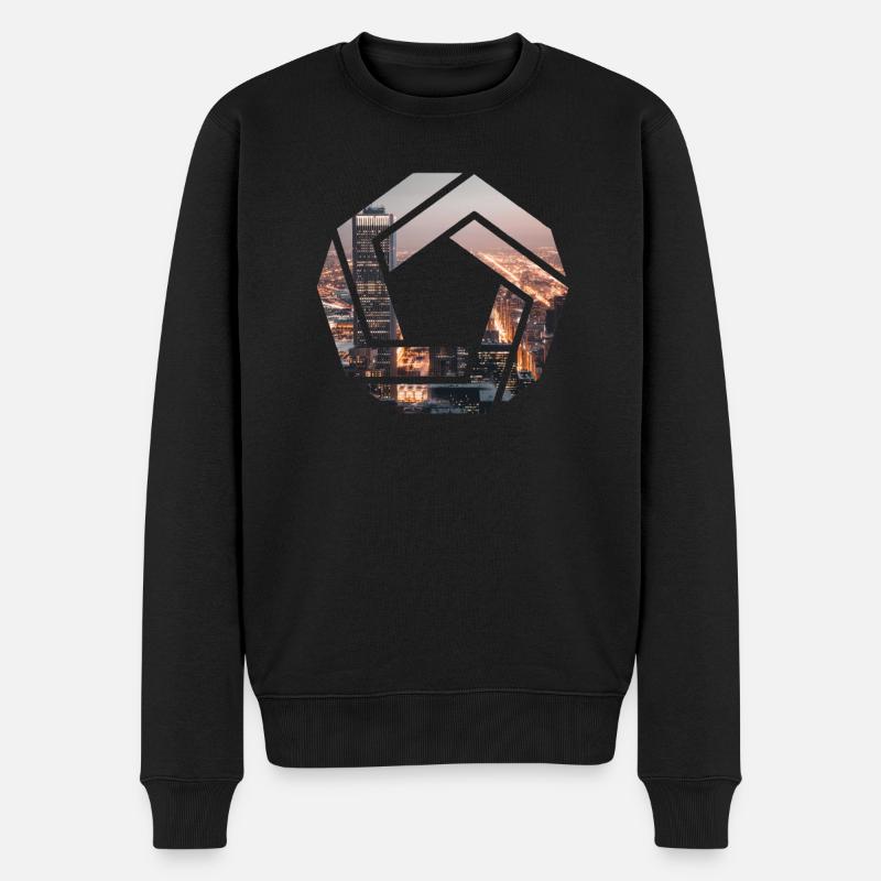 Hexagone des nœuds de la ville - Pull Premium bio Homme - noir