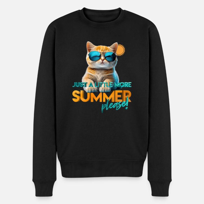 Chat d’été - Pull Premium bio Homme - noir