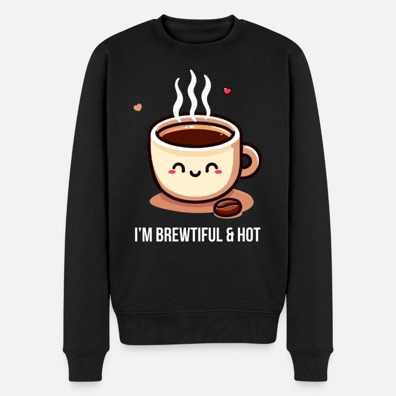 Infusé et chaud - Pull Premium bio Homme - noir