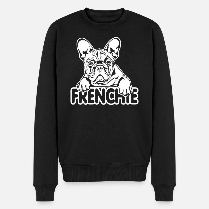 FRENCHIE Français Bulldog Chiens Wilsigns - Pull Premium bio Homme - noir