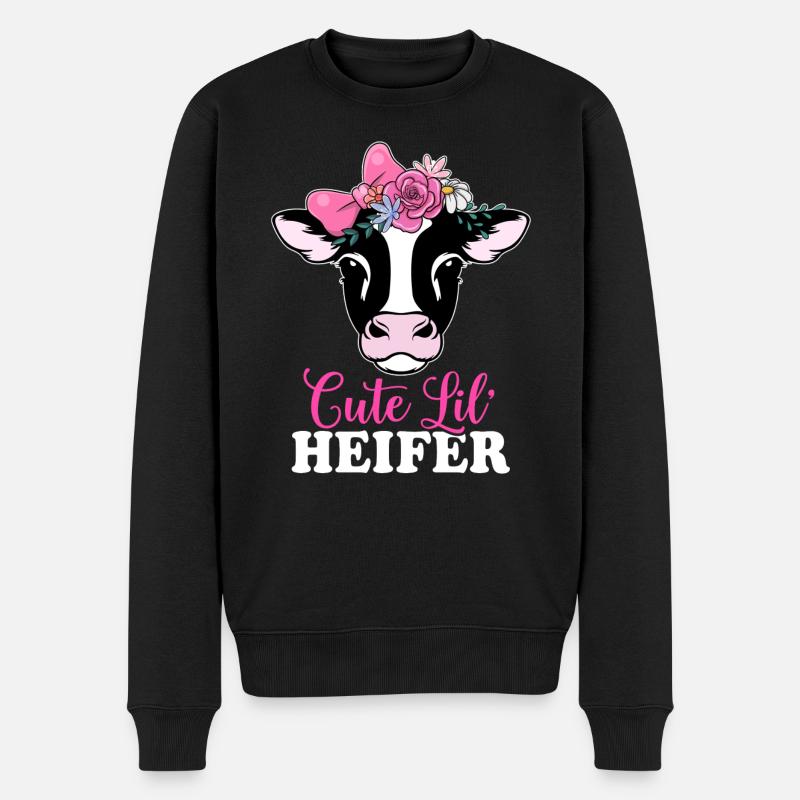 Mignonne petite génisse - Pull Premium bio Homme - noir